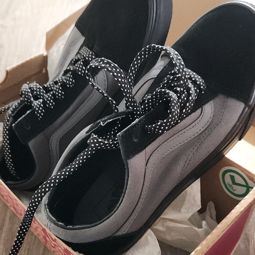 NWT Vans Black and Gray Sneakers - Picture 8 of 8